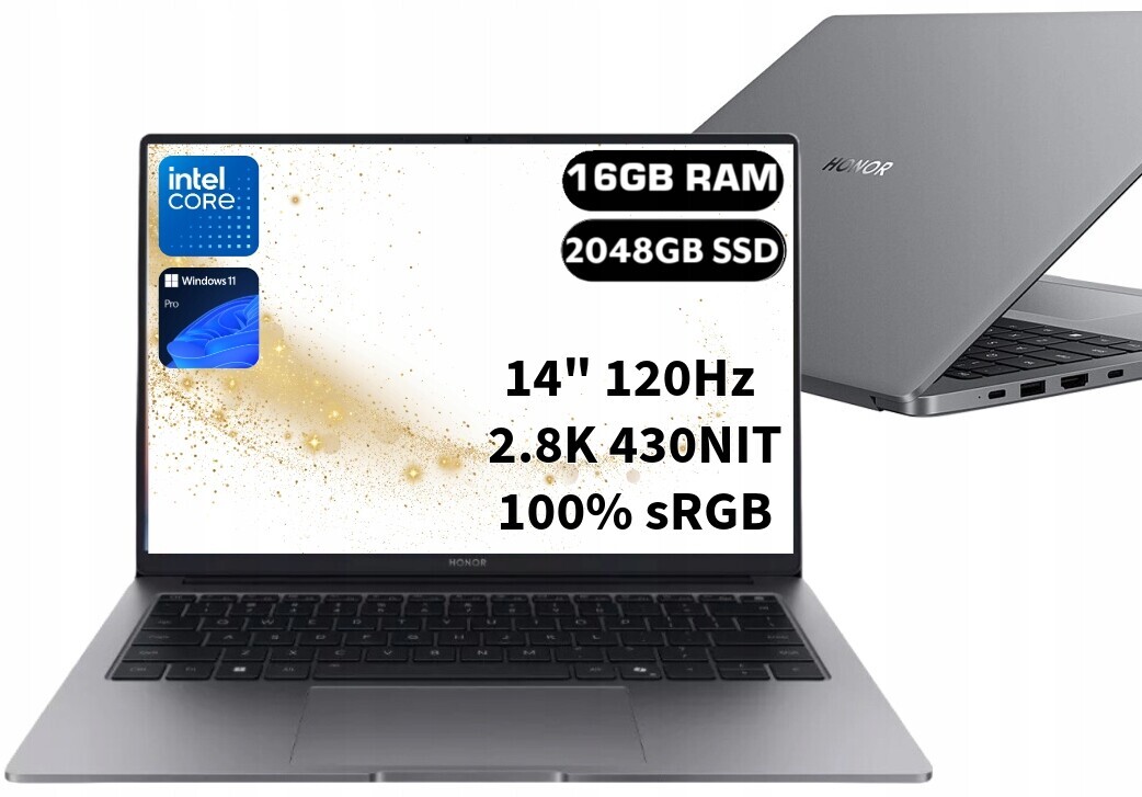 Notebook Honor Notebook X14 Plus Core 5 16GB 2TB Ssd 2.8K 120Hz 100% sRGB