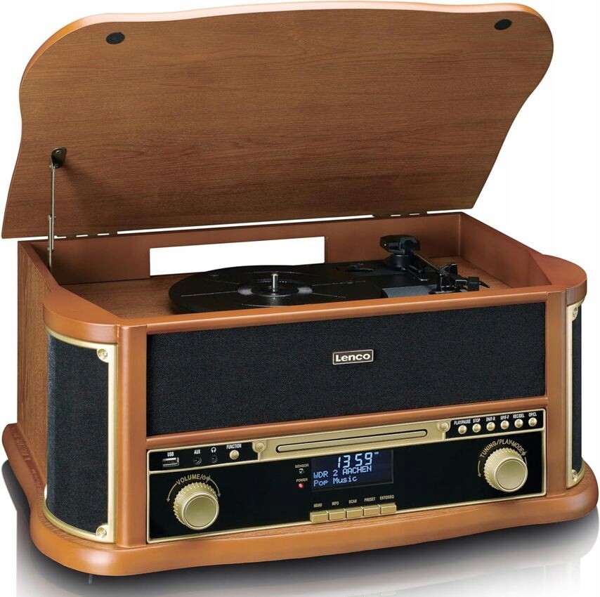 Gramofon Lenco TCD-2571 CD Mp3 Usb Dab+ Rec Bluetooth Pilot