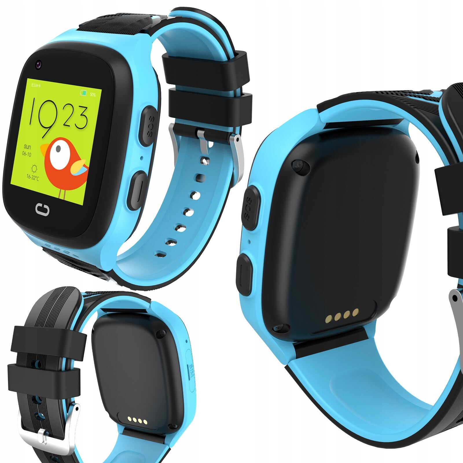 Chytré Hodinky Hodinky Pro Děti Sim Telefonování Videohovory Gps Sms Modré