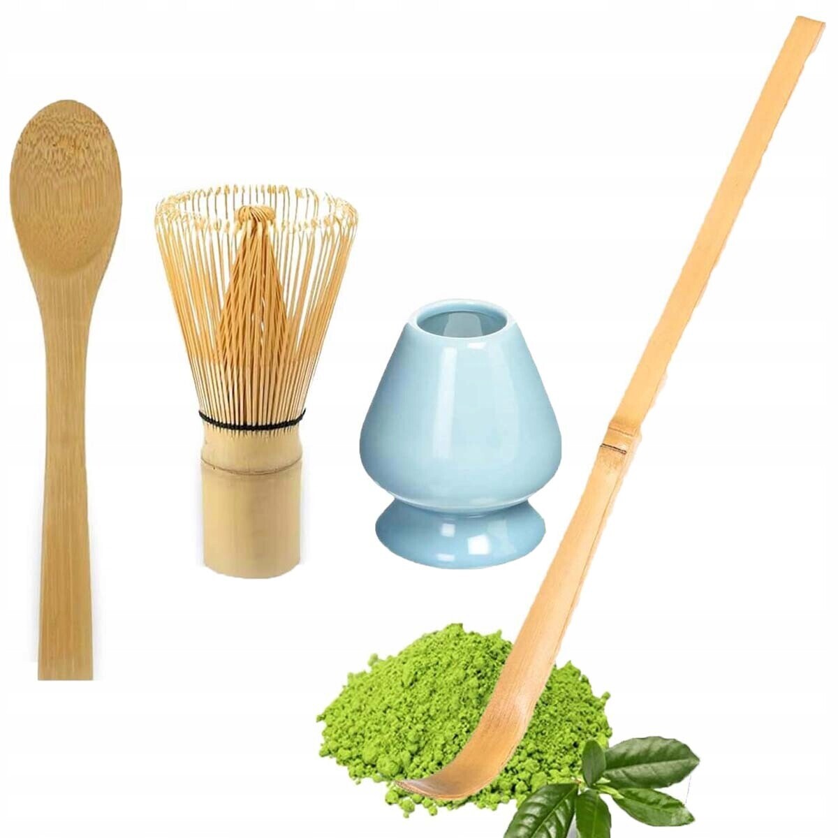 Sada na čaj Matcha Chasen z bambusu Matcha Tools s metličkou