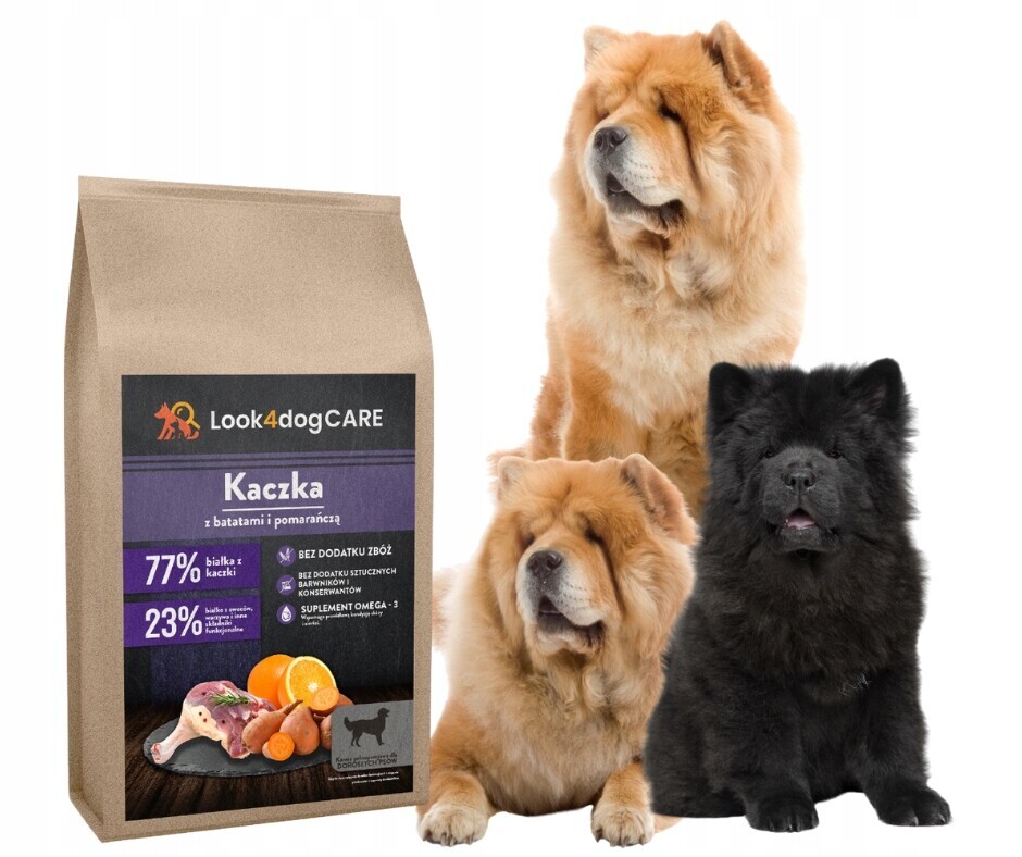 Krmivo pro psy Look4dog Care Kachna bez obilovin a kuřete pro dospělé psy