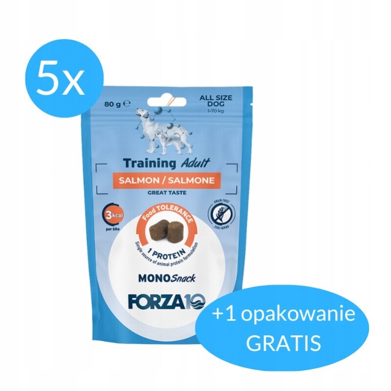 Forza10 MonoSnack losos pro výcvik psů 6 x 80 g