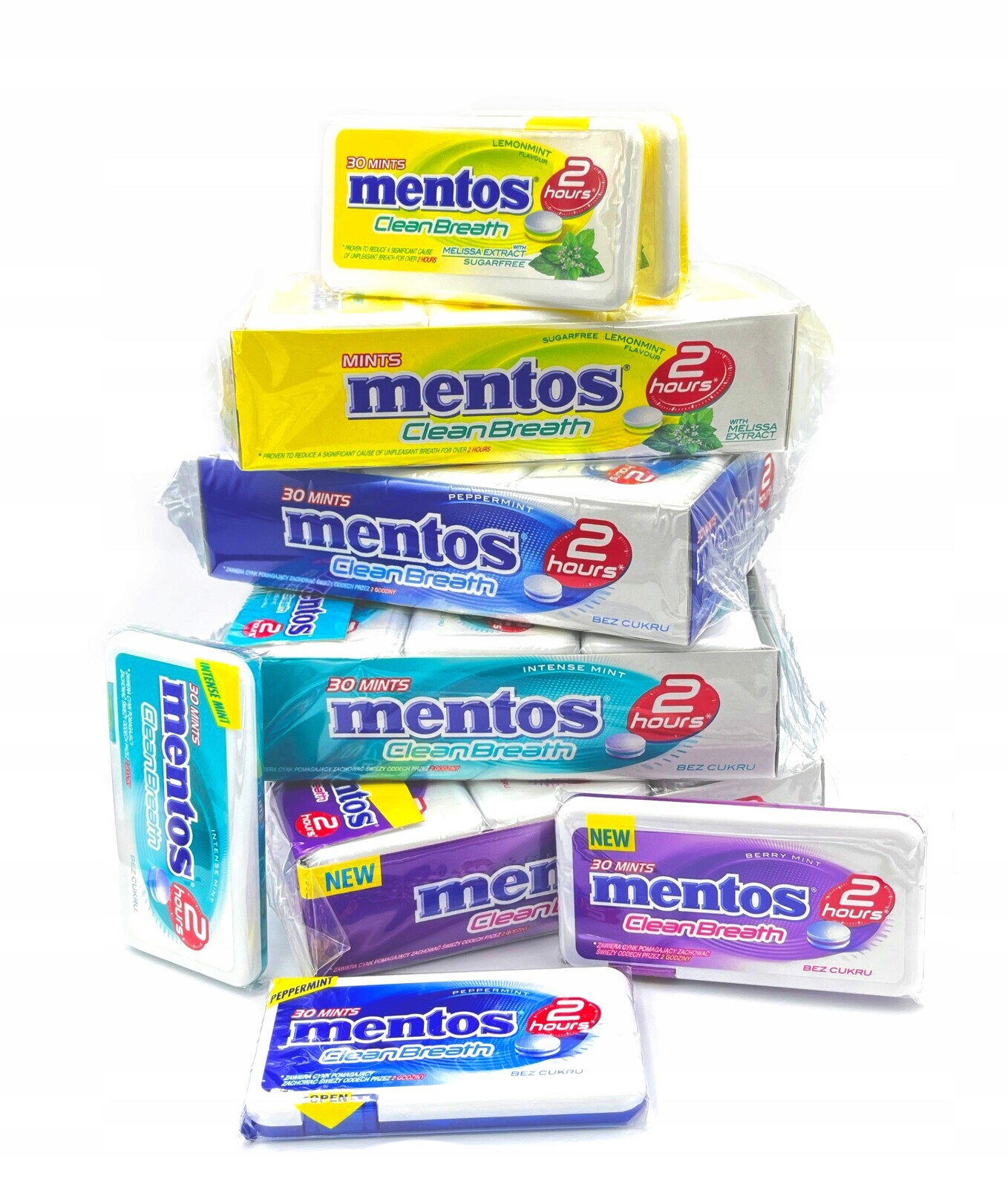 Sada Konesera Mentos Clean Breath 4 Příchutě 48 balení Máty Bez Cukru