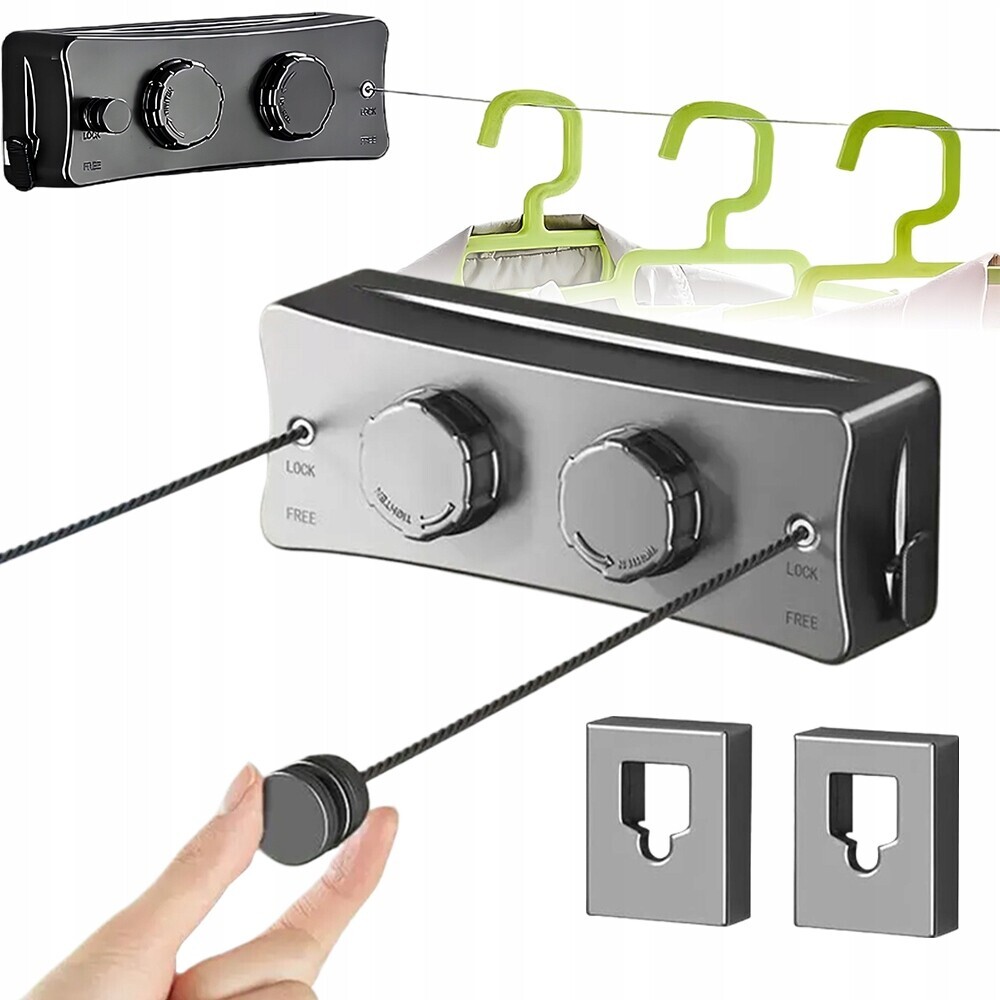 Roztahovací Prádelní Lano S Nastavitelným Napínákem Na Balkon A Koupelnu