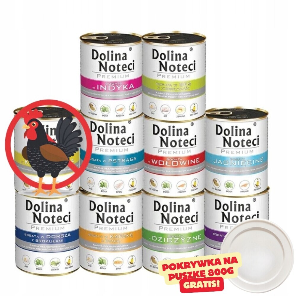 Dolina Noteci Premium 10x800g Mix příchutí bez kuřete Dárek