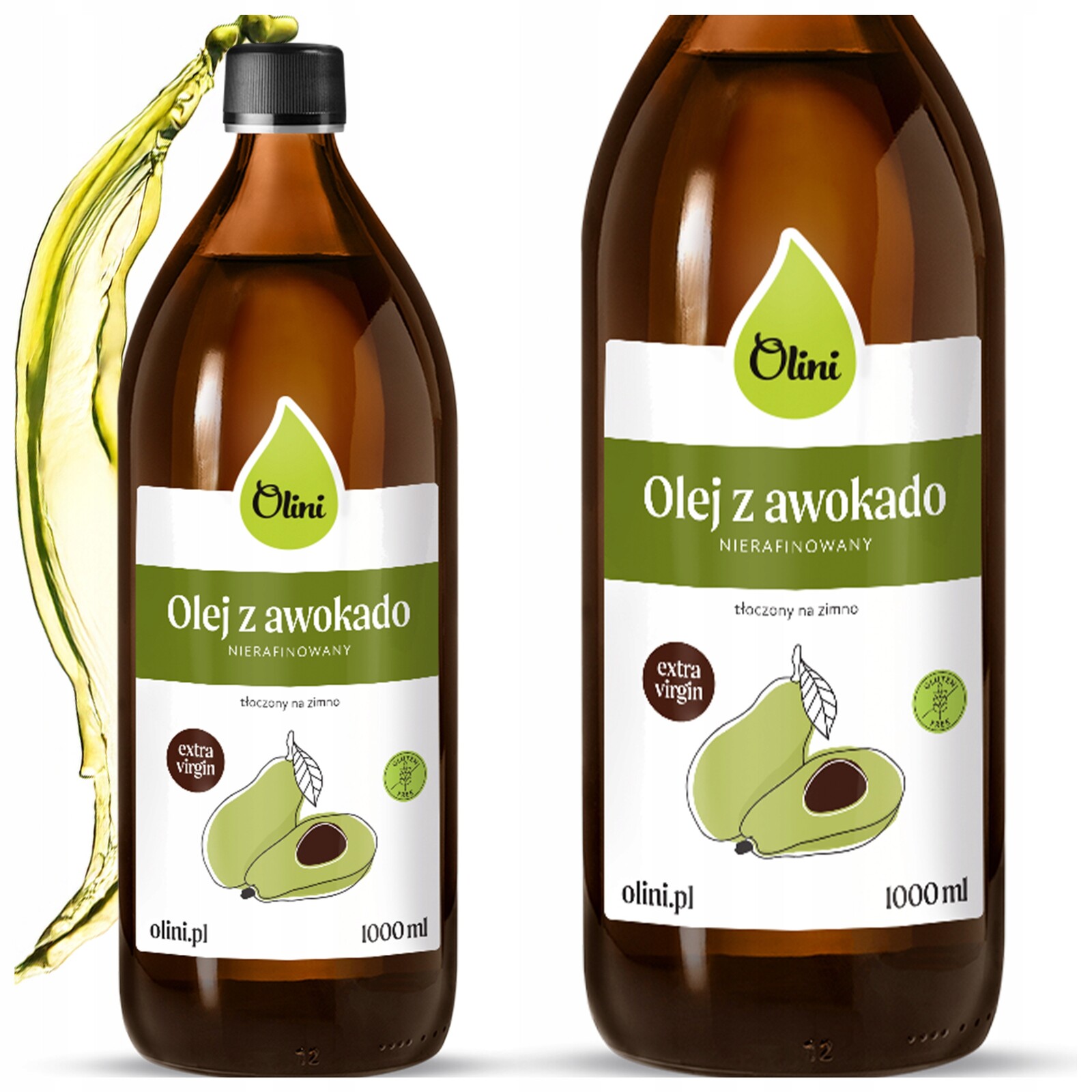 Avokádový olej litr Olini lisovaný za studena