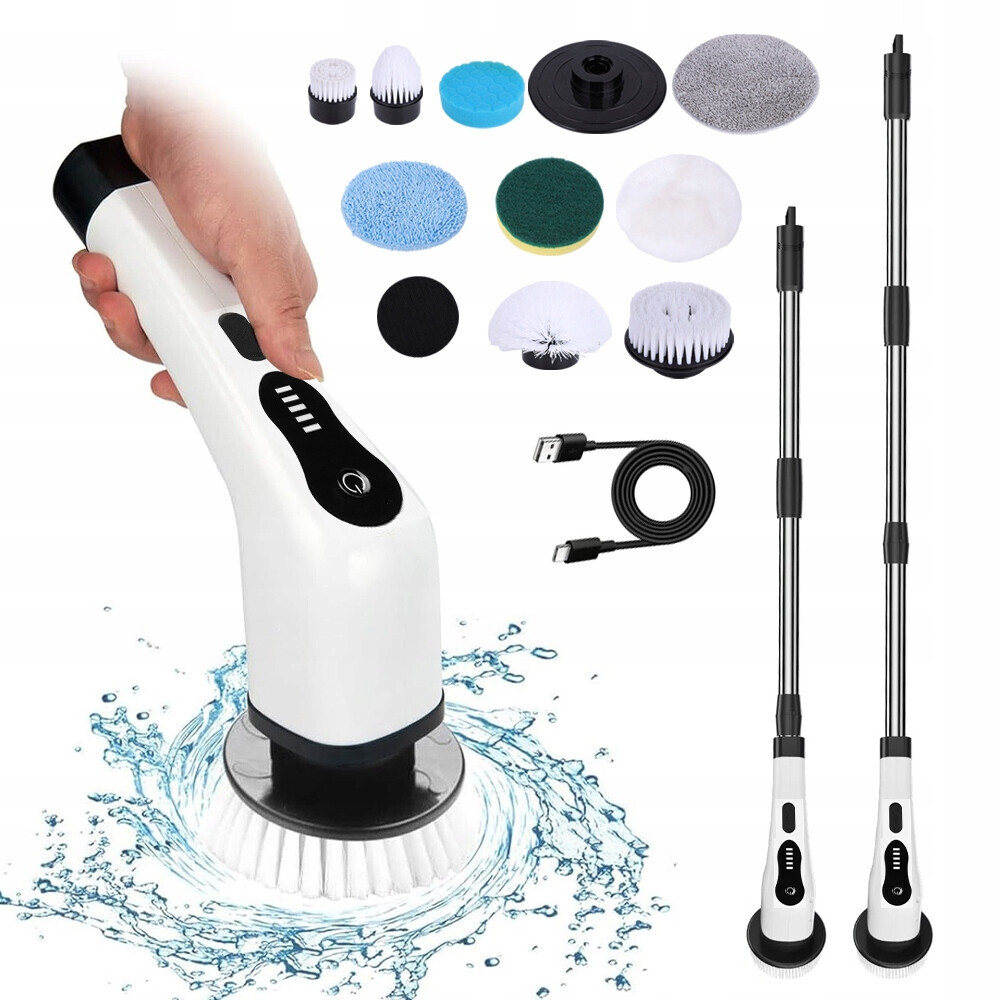 Elektrický Rotační Kartáč Na Čištění S 9 Hlavami Kartáčů Na Dlaždice