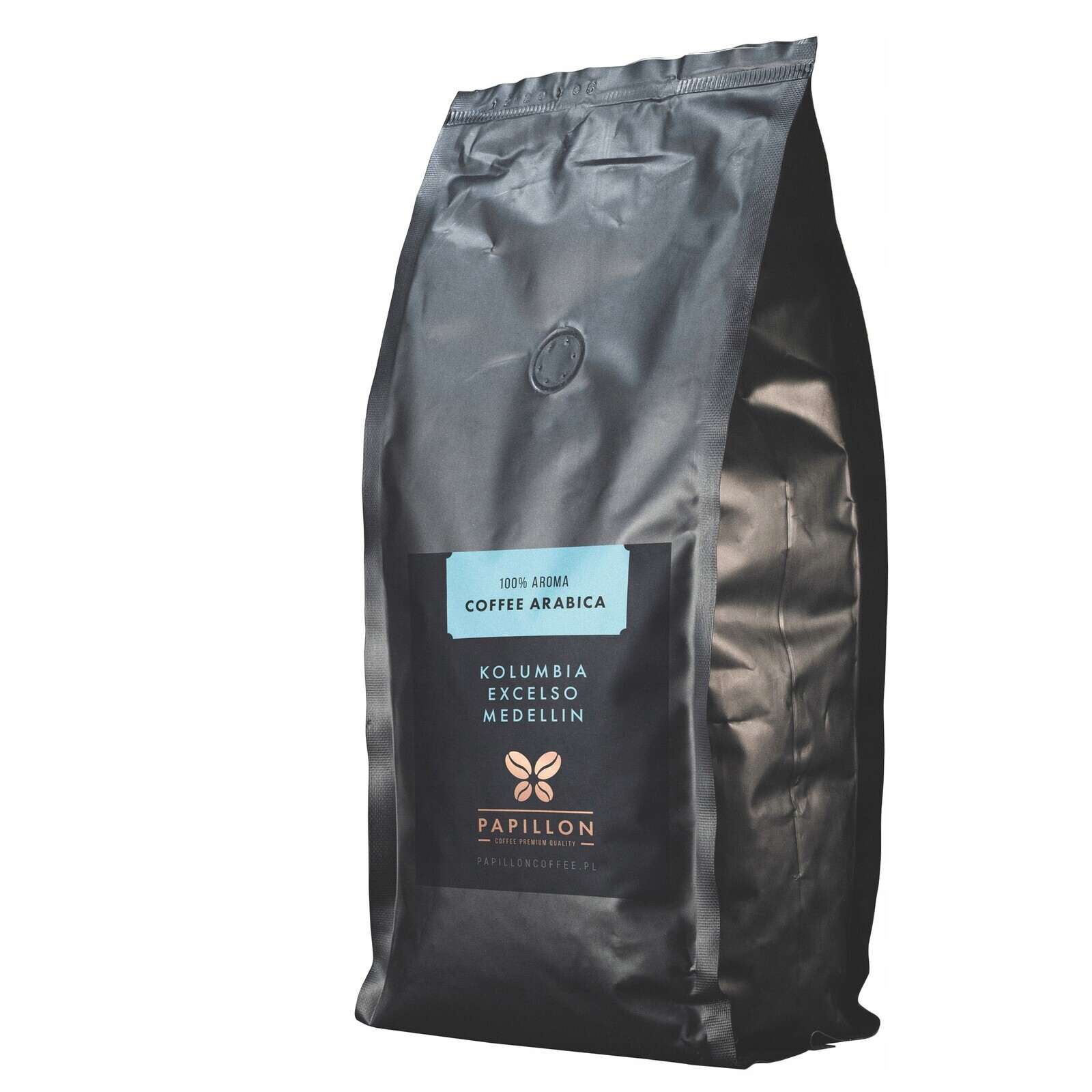 Káva zrnková Arabica Papillon Coffee Kolumbie Excelso Medellin 1kg
