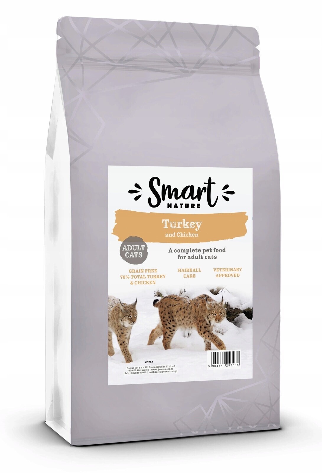 Smart Nature Cat Active Fussy 70% Meat 5 kg vysokoproteinové krmivo