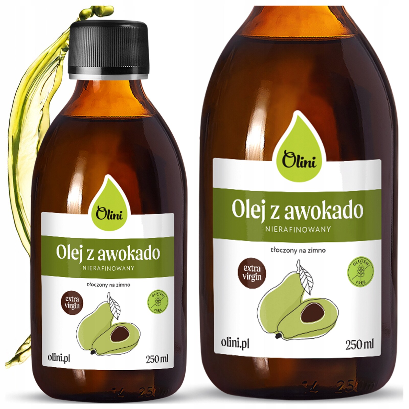 Avokádový olej 250 ml Olini lisovaný za studena