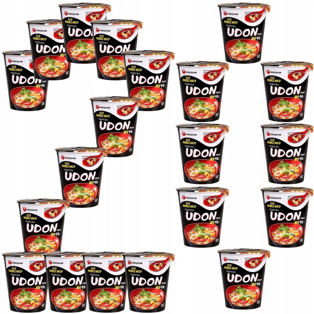 20x Korejská Instantní instantní polévka v hrnku Tempura Udon 62g Nongshim