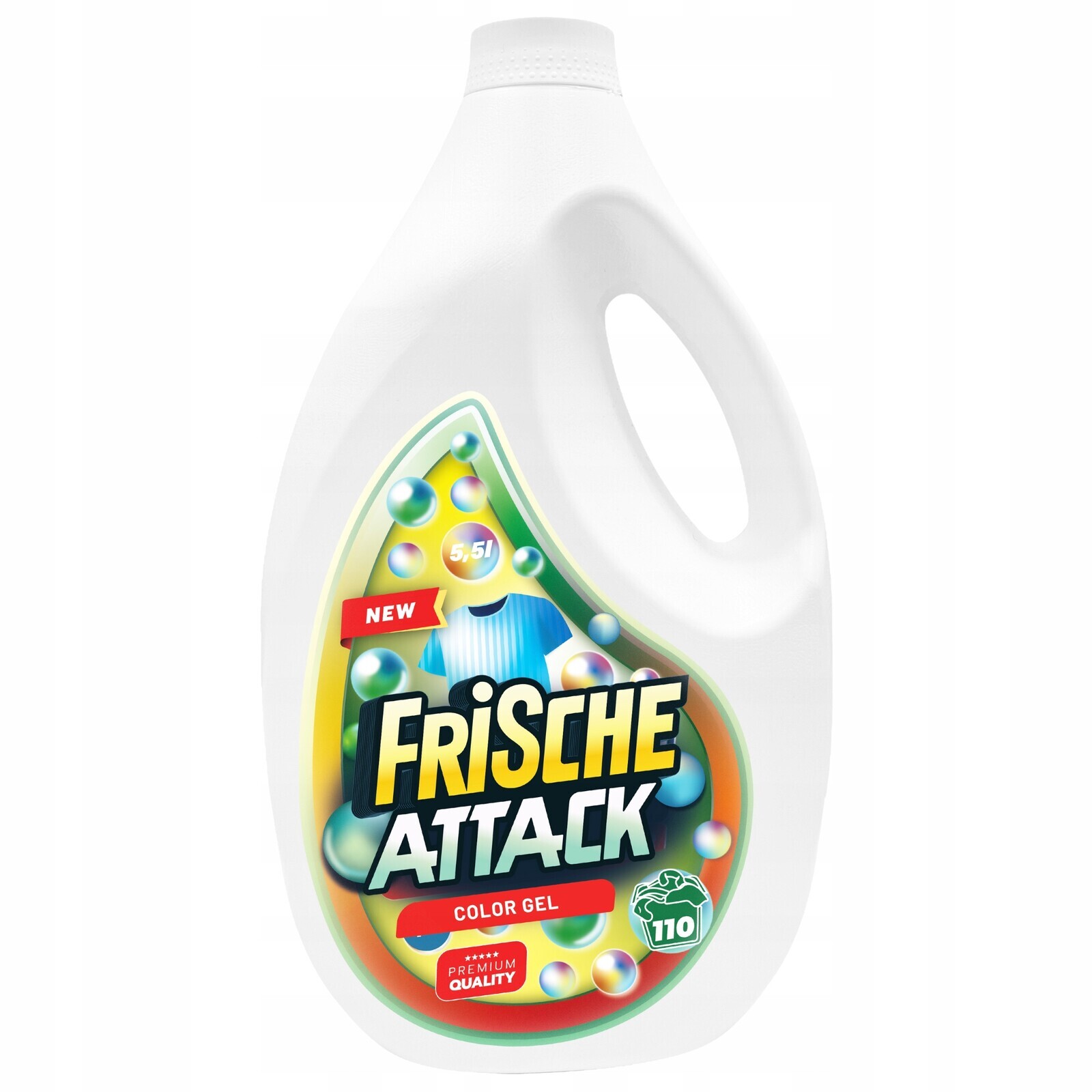 Frische Attack Color Gel na praní barevných tkanin vystačí na 110 praní