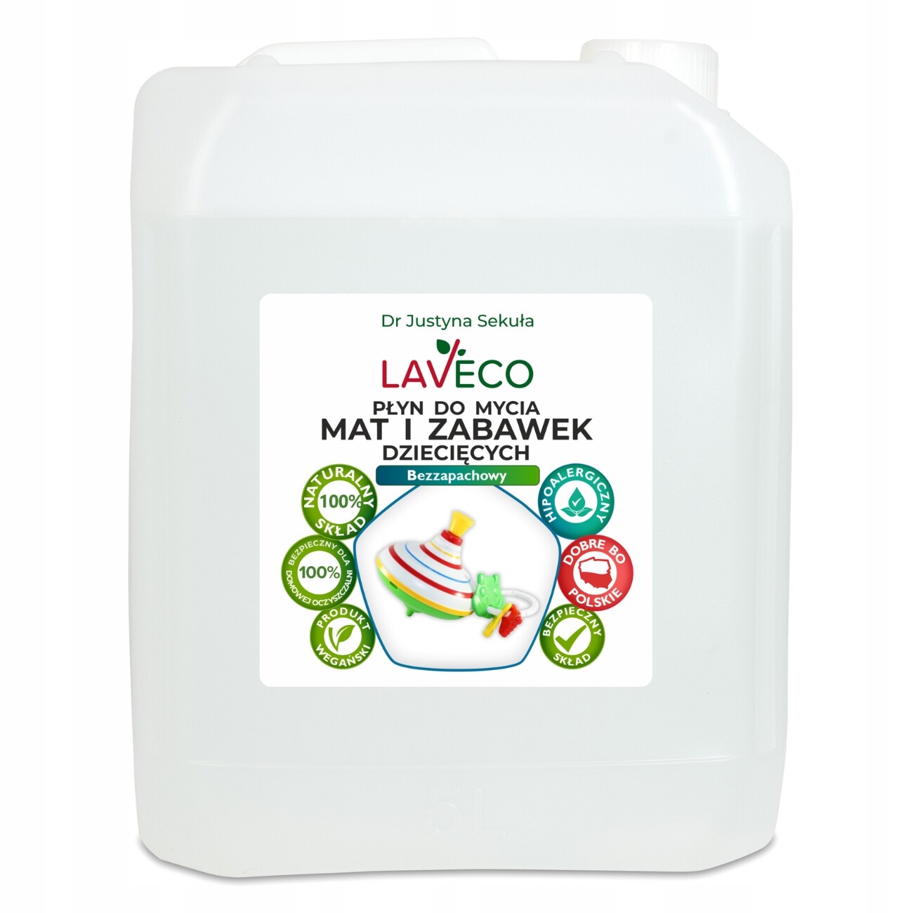 Přírodní čisticí prostředek na dětské rohože a hračky bez zápachu -5 l