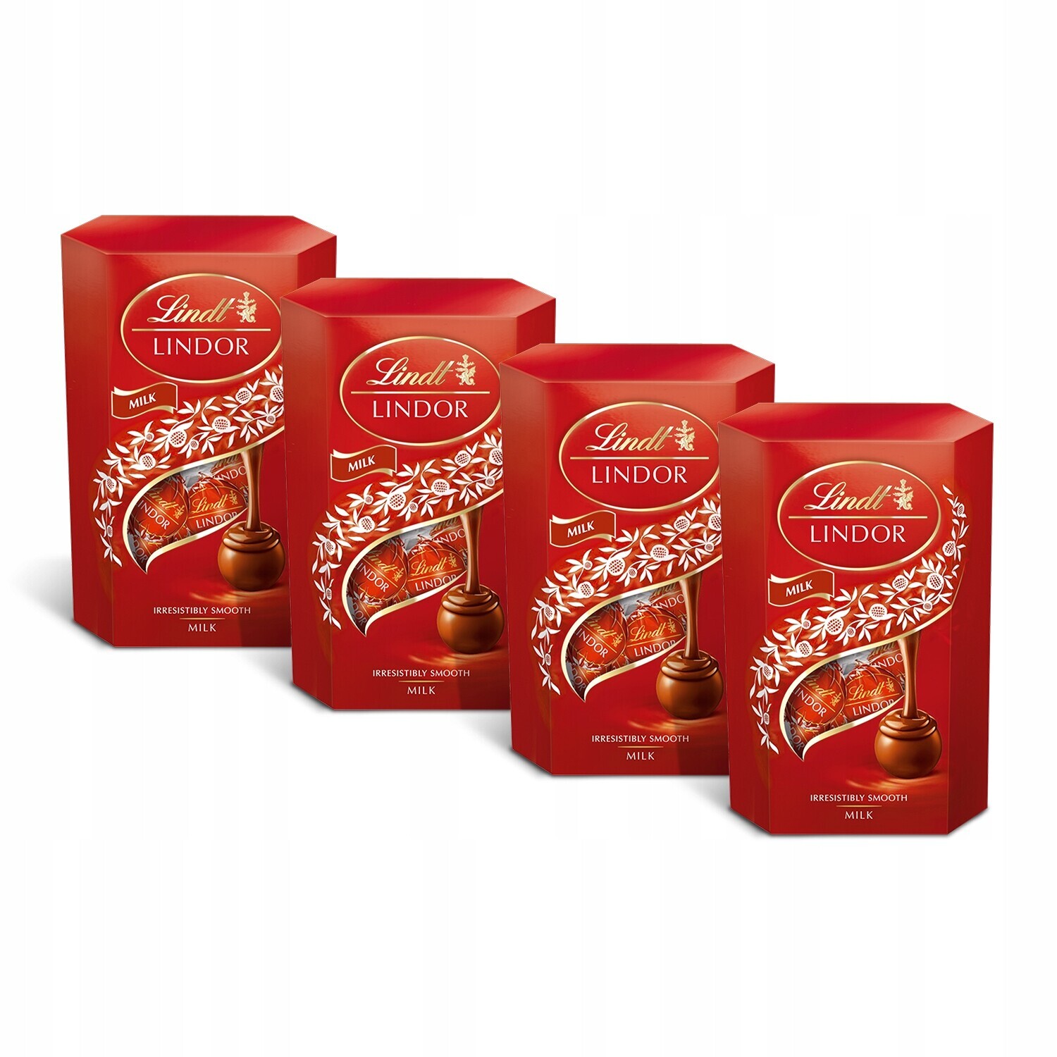 Lindt Lindor Milk Cornet 200g x 4