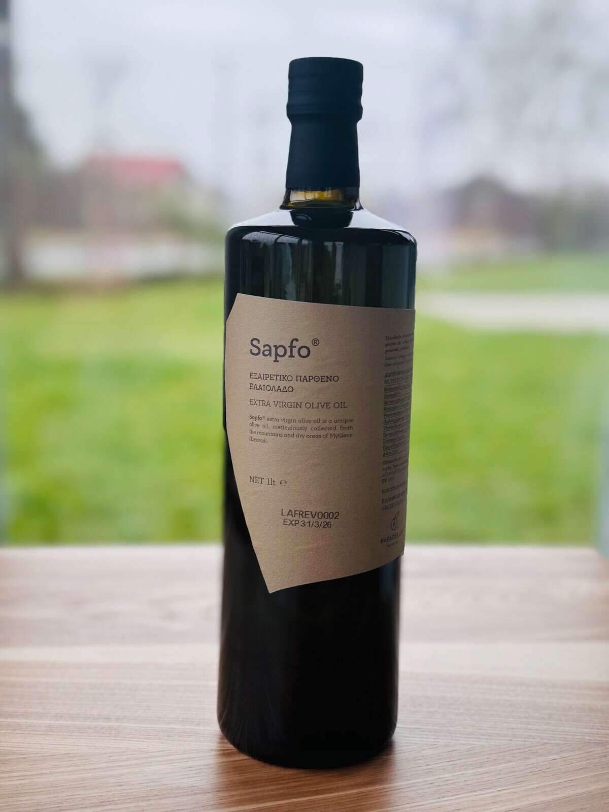 Řecký Olivový olej Extra Virgin Sapfo Papadellis 1000 ml prémiová kvalita