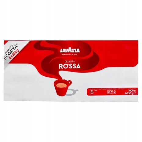 Mletá Káva Lavazza Qualita Rossa 1000 g 4x250 g 1 kg 12/26