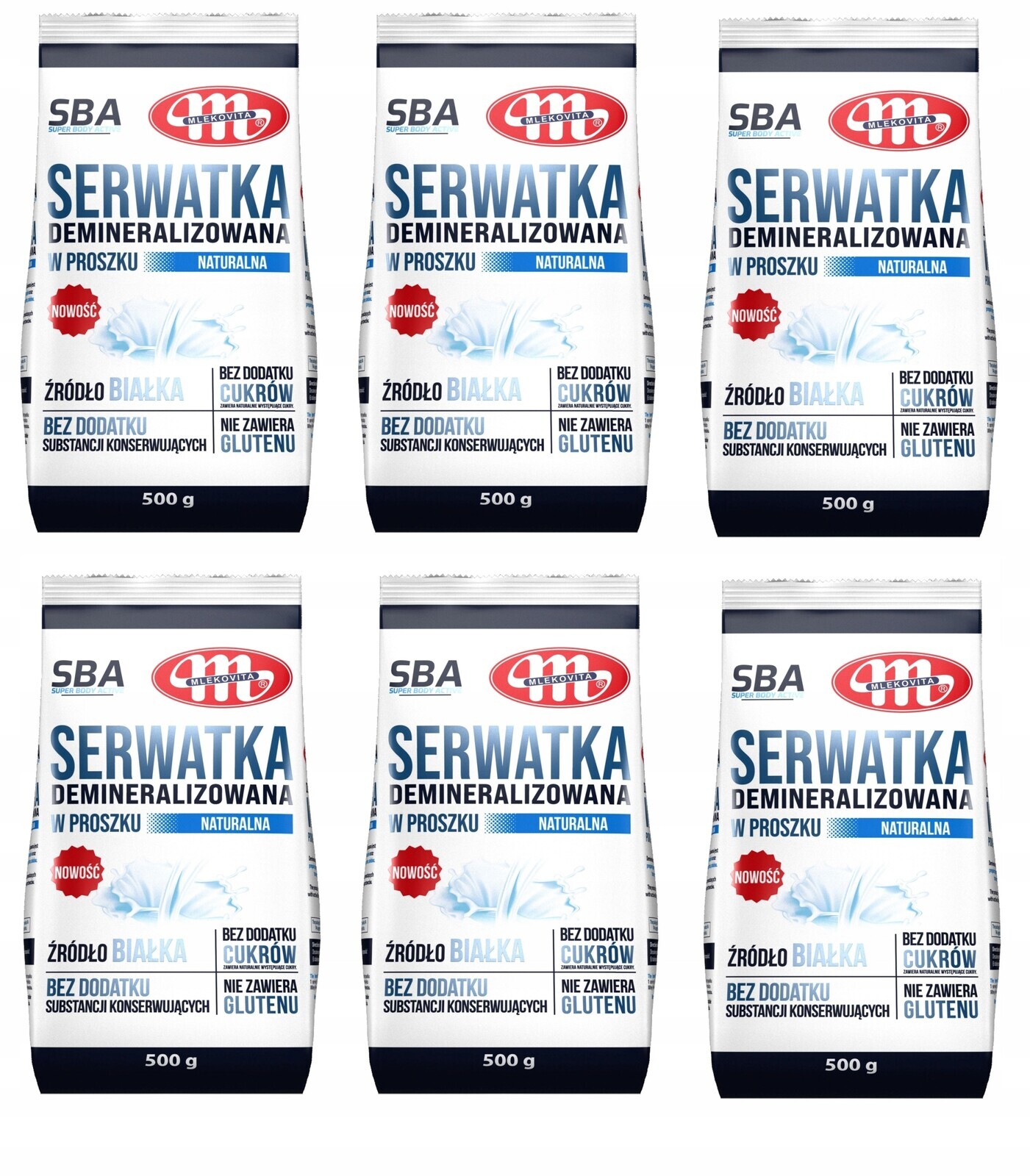 Mlekovita Sba Demineralizovaná syrovátka V Prášku 6 x 500 g 100% přírodní