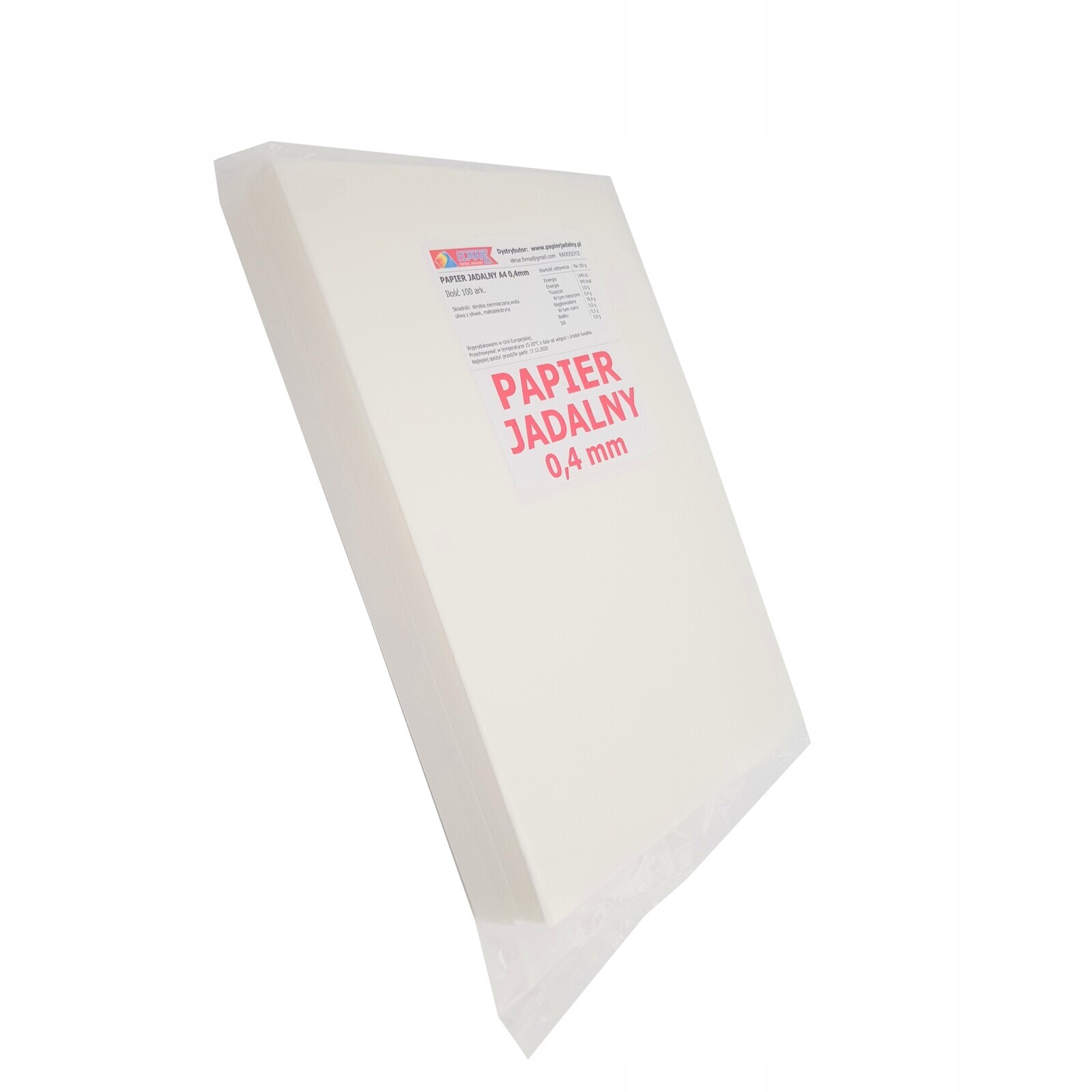 Jedlý Oplatkový Papír A4 0,4 mm 100 kusů