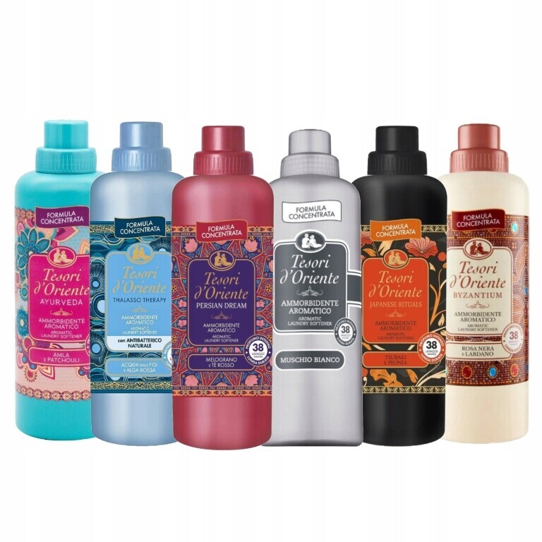 Sada 6 koncentrátů na oplachování tkanin 6 x 760 ml pracího prostředku