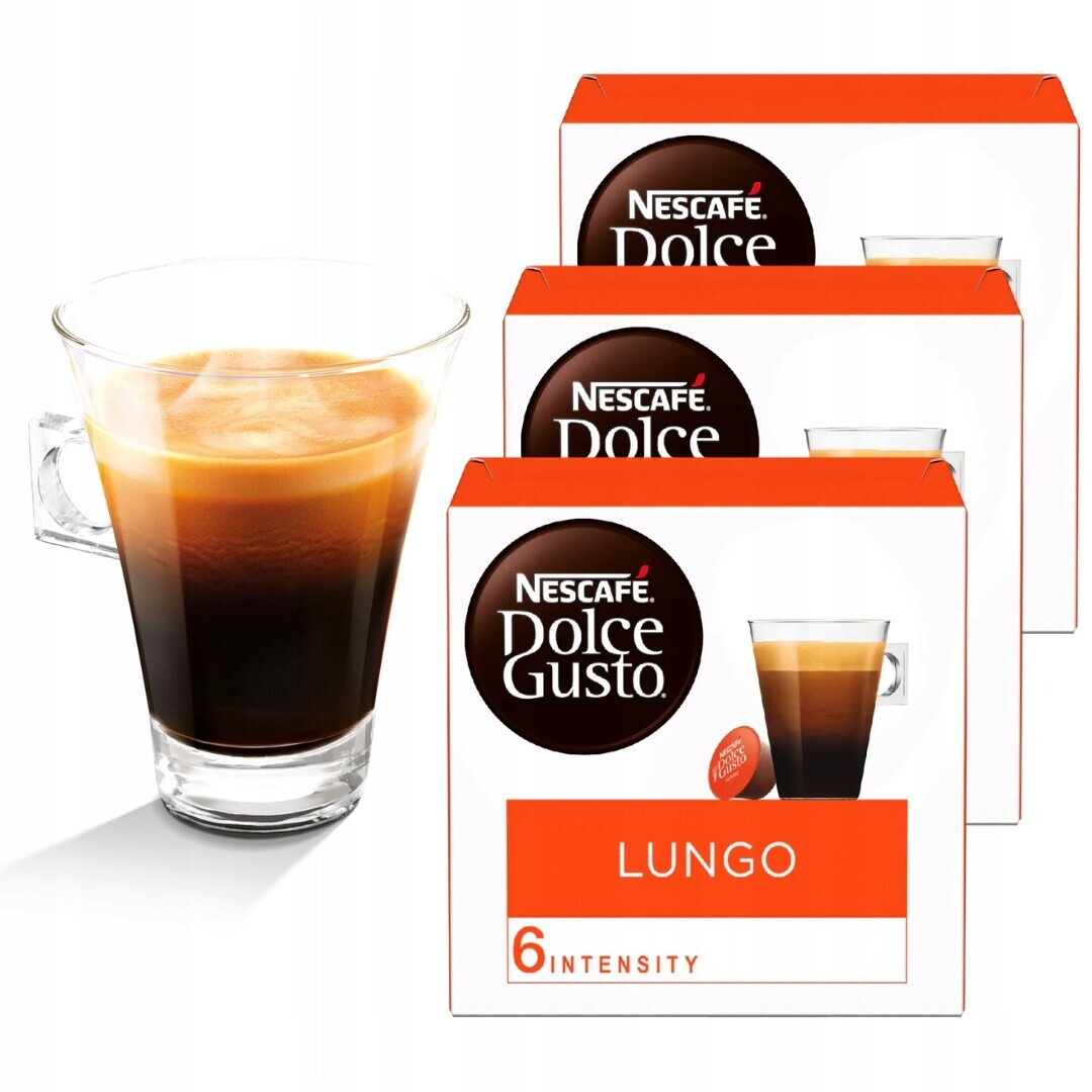 Nescafé Dolce Gusto kávové kapsle Caffe Lungo 3 balení 3x16 ks