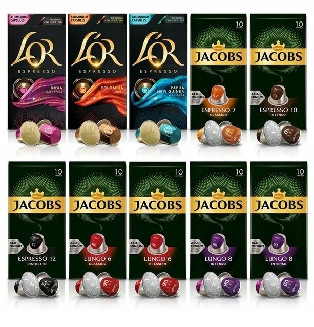Kapsułki Jacobs L'or do Nespresso(r)* mix zestaw 90+10 kaw Zdarma!