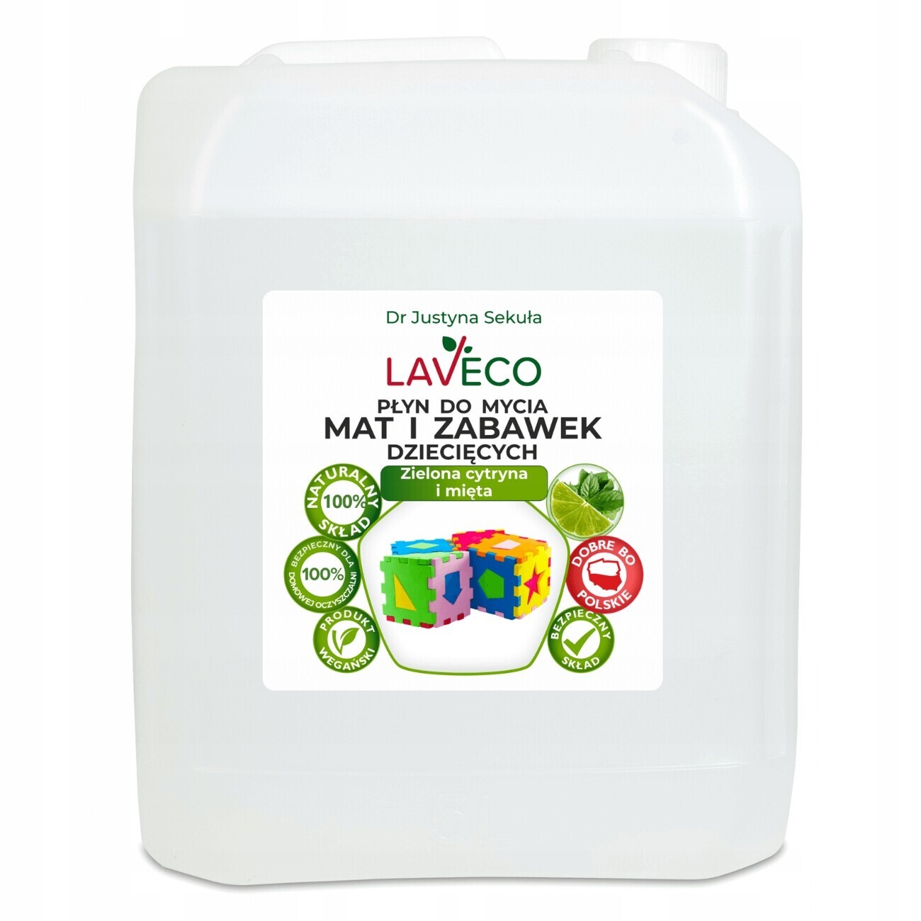 Přírodní Prostředek Na Mytí Dětských Podložek A Hraček Z. Citron a Máta -5 l