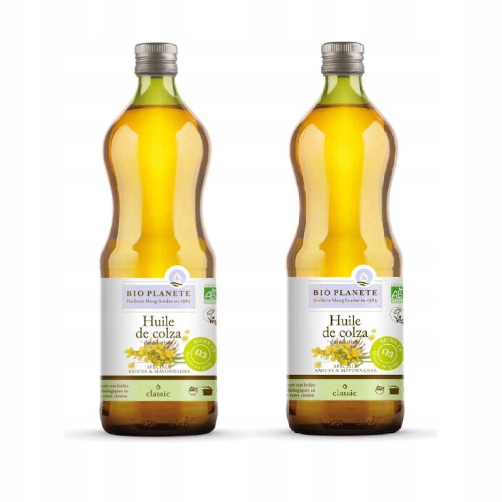 2x Řepkový Olej Bez Zápachu Bio 1 L Omega 3, Vitamín E Bio Planete