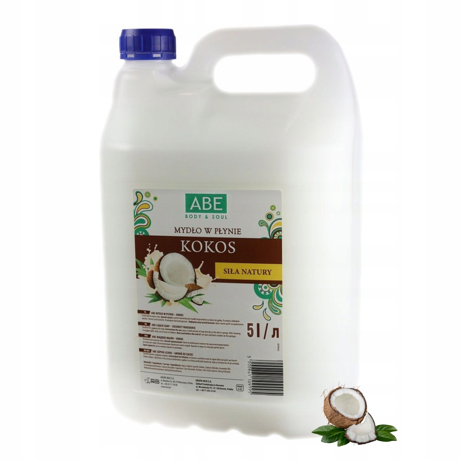 Abe tekuté mýdlo Kokos 5 l na mytí rukou