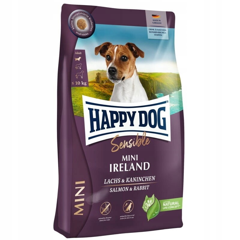 Happy Dog Mini Irsko Losos Králík 4kg Malá plemena