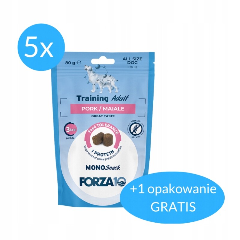 Forza10 MonoSnack vepřové pro výcvik psů 6 x 80 g