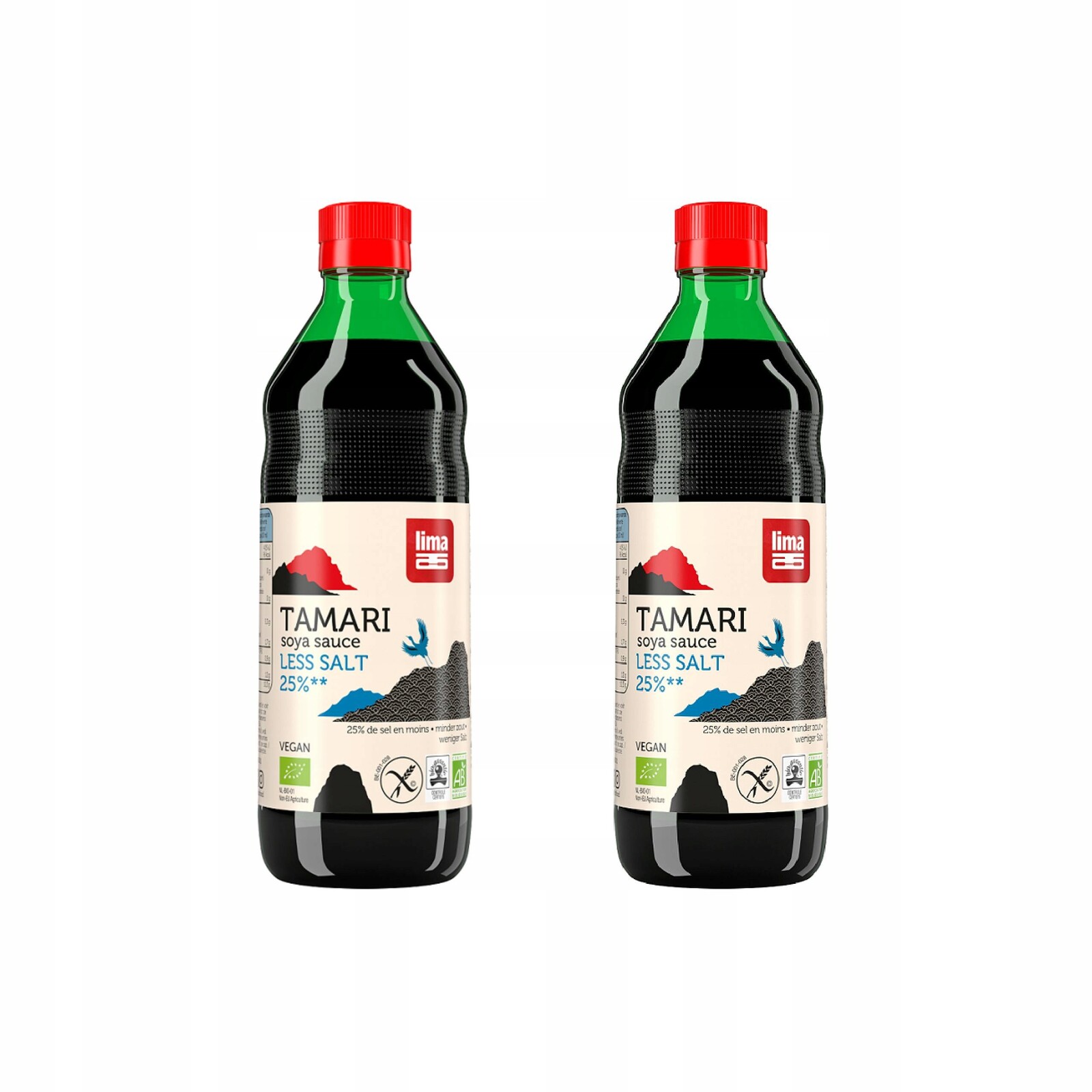 2x Omáčka Tamari Sojový 25% Méně Soli Bezlepkový Bio 500ml Lima