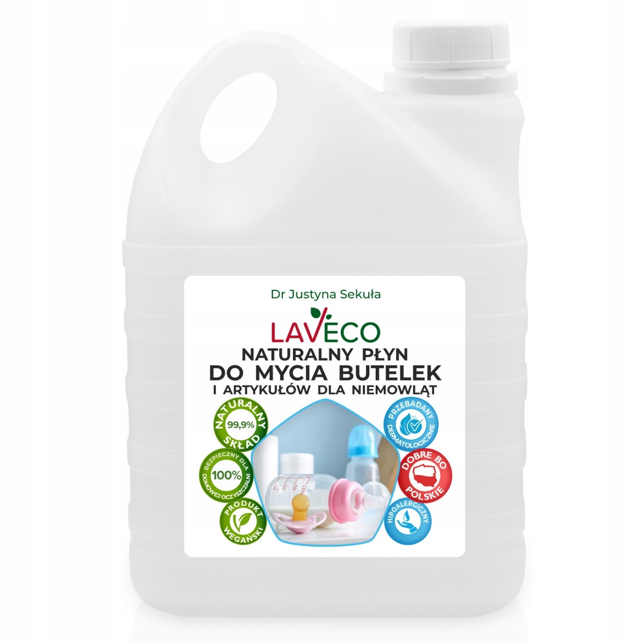 Přírodní mycí prostředek na lahve a výrobky pro miminka – 2 l – Laveco