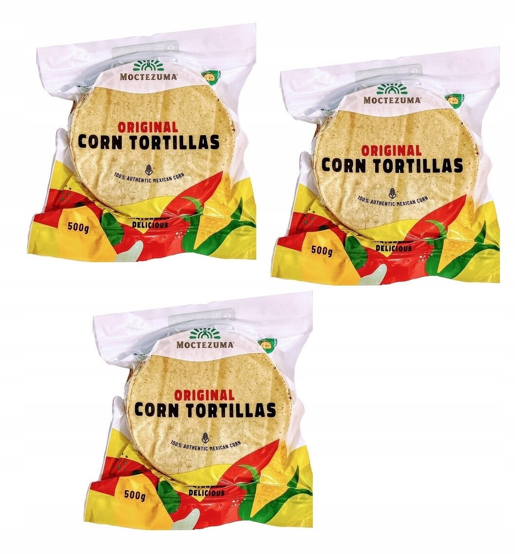 3xReal Mexican tortillas with nixtamal 500g Vegan,Gmo-Free, Gluten Free