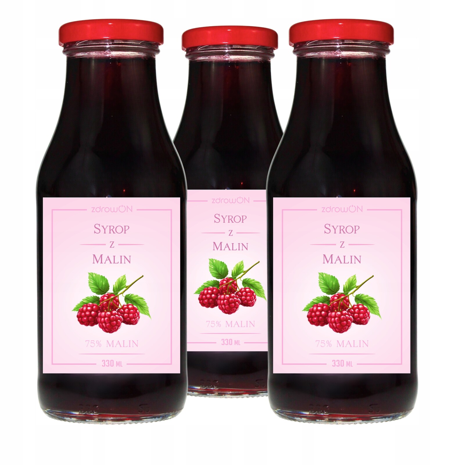 Malinový Sirup Na Čaj Dezertů Chutný Z Roztoče 330 ML