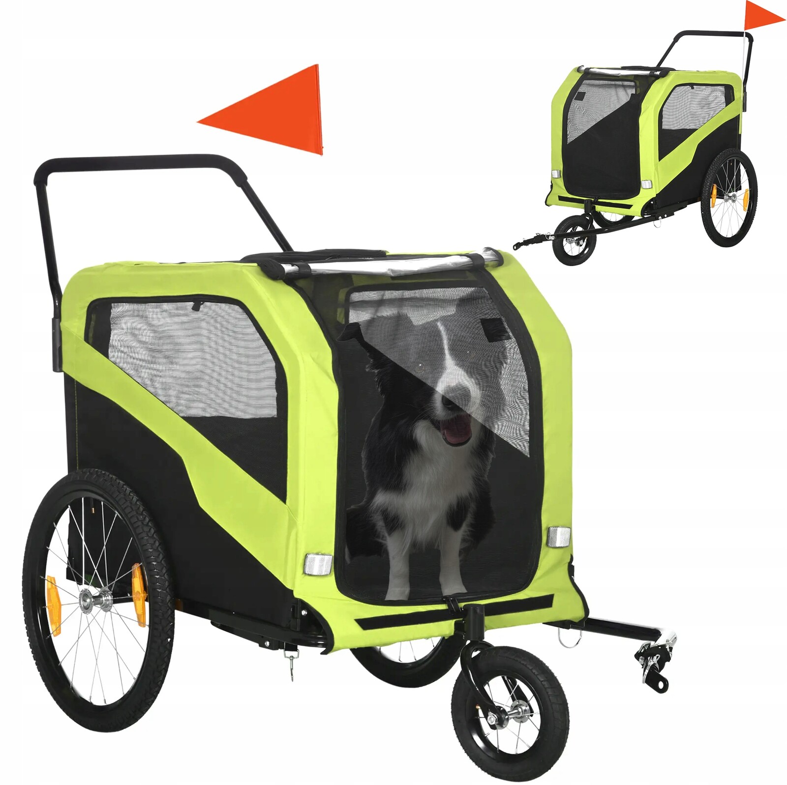 Přívěs na kolo pro zvířata Přepravka Vozík pro psy 2v1 do 30 kg