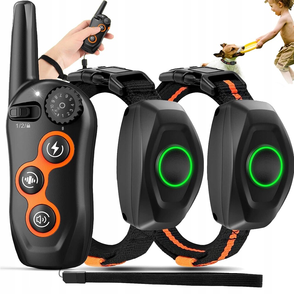 Elektrický Výcvikový Obojek Pro Psa Treser S Dosahem Dálkového Ovládání 600 M, Dobíjecí