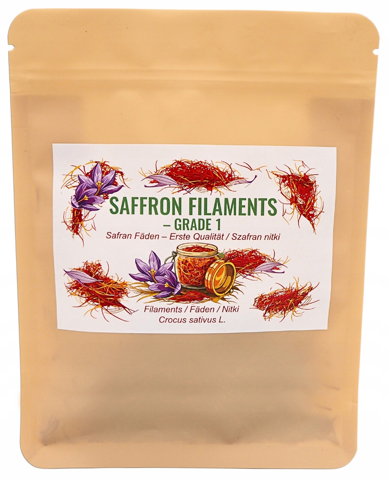 Šafrán íránský 10 g, Sargol Grade I, 100% přírodní Nudličky, Premium Chorasan