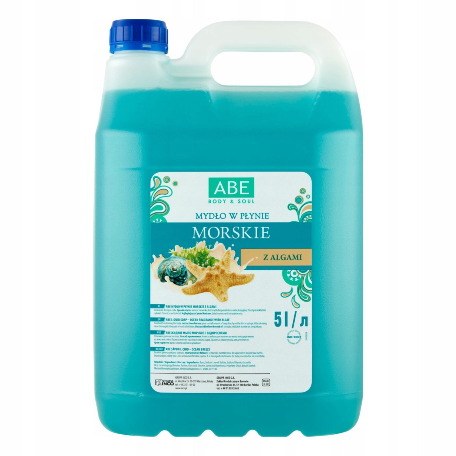 Abe Tekuté Mýdlo S Mořskými Řasami 5 L Na Mytí Rukou