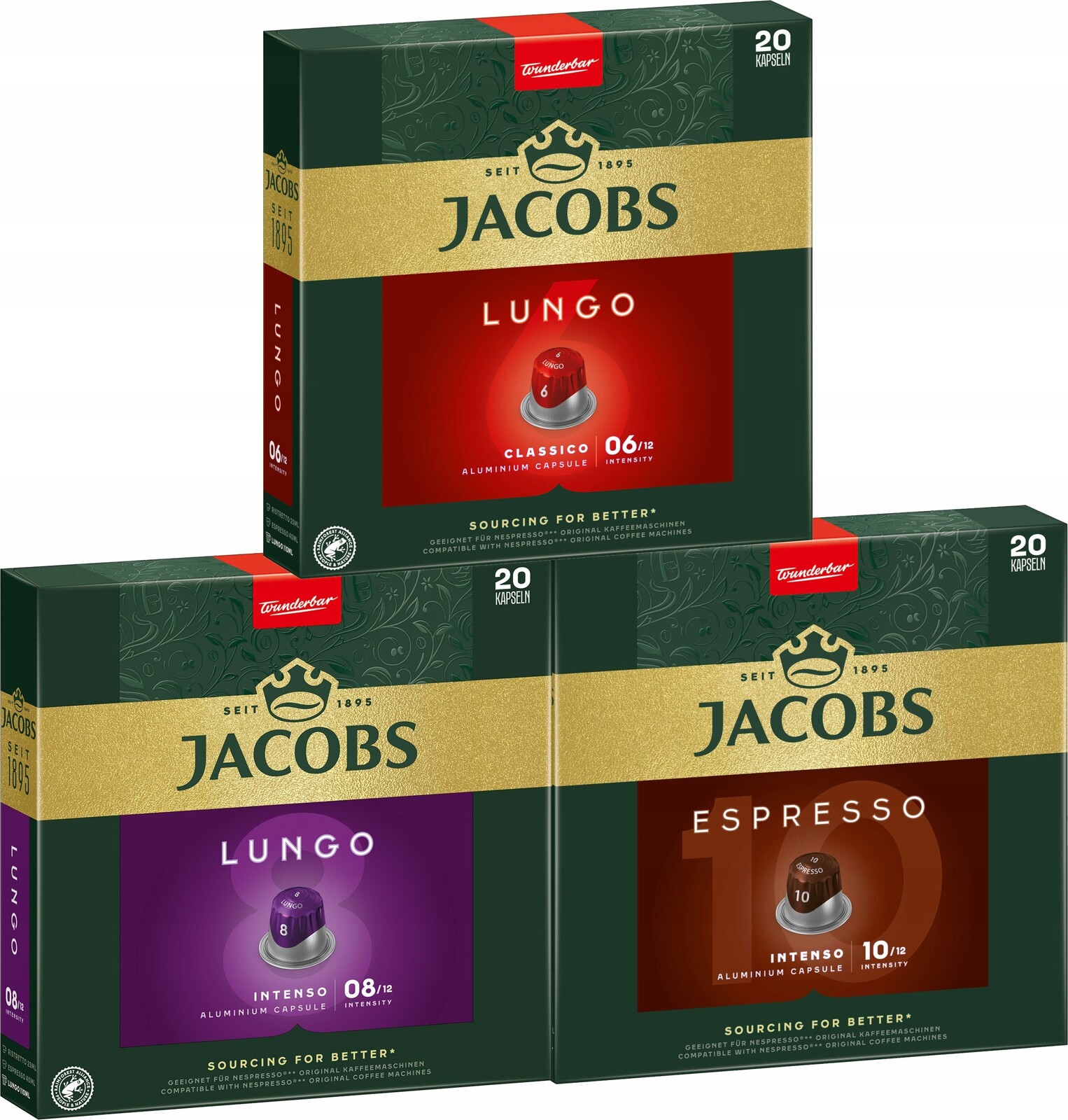 Kapsle Jacobs pro Nespresso Lungo Espresso 60
