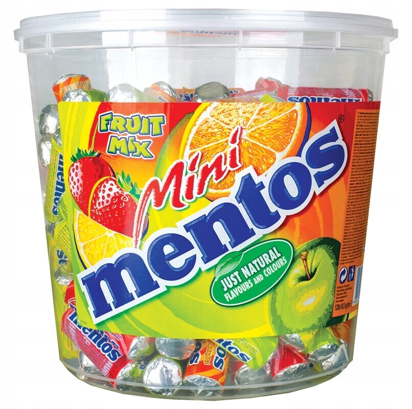 Mentos Mini Fruit bonbóny 120 x 10,5 g Velke Baleni 120 ks
