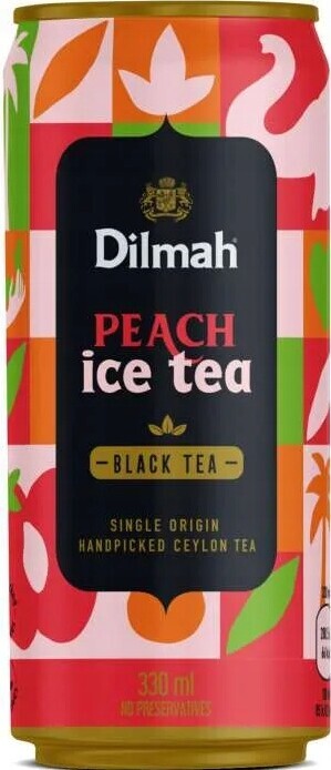 Čaj broskvový Dilmah Black Ice Tea Peach 24 x 0,33 l