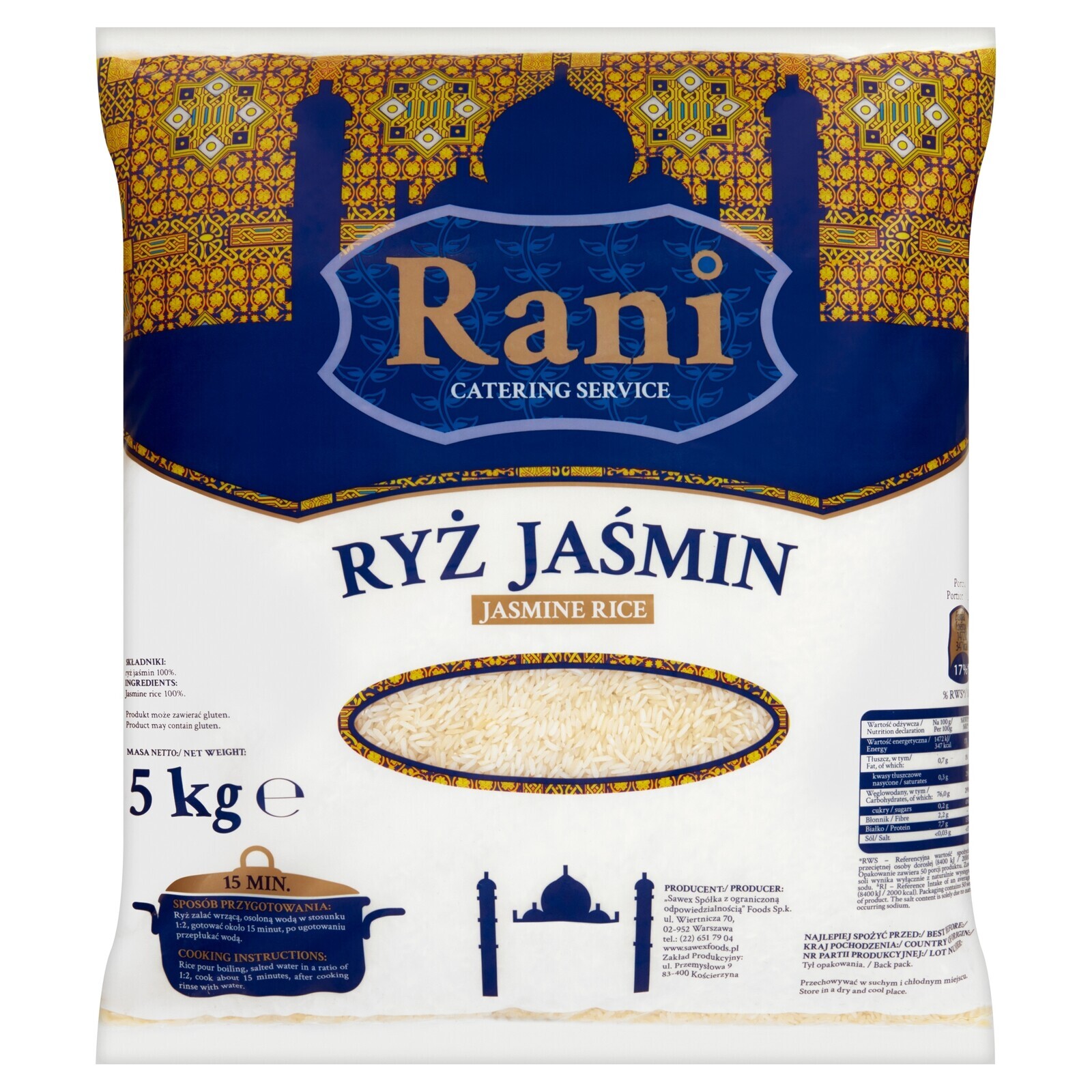 Jasmínová rýže 5 kg Rani