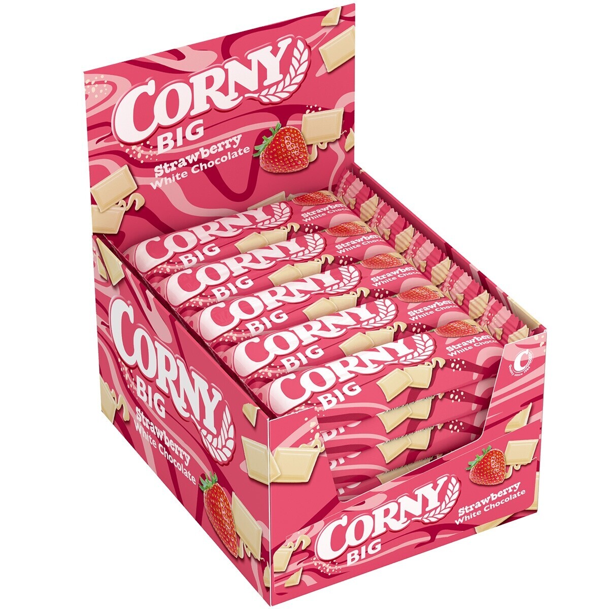 Corny big jahoda bílá čokoláda 40g x 24packs