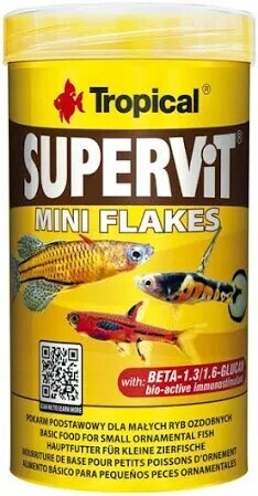 Krmivo Supervit Mini Flakes neon,gupik,brzanka, skalar, kyblík 3000 ml