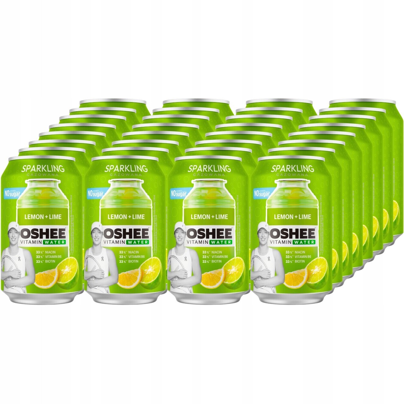 Oshee Vitamin Water sycený nápoj s příchutí citron limetka 330 ml x 24 ks