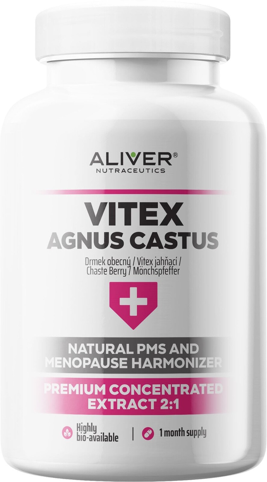 ALIVER NUTRACEUTICS Vitex agnus castus 90 kapslí