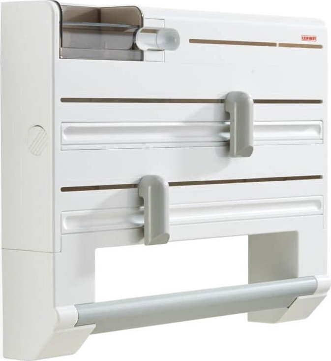 Bílý nástěnný plastový držák na fólie a papírové utěrky Parat – LEIFHEIT