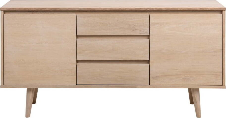 Nízká komoda v dekoru dubu v přírodní barvě 150x75 cm Nagano – Actona