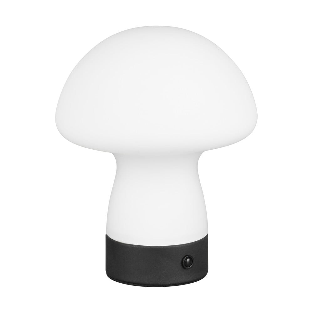 Matně bílá LED stolní lampa se skleněným stínidlem (výška 18 cm) Dooley – Trio