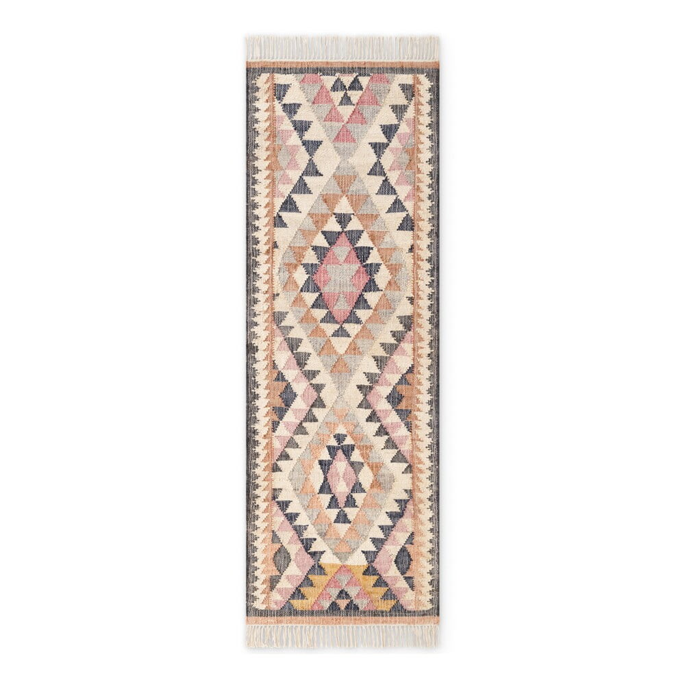 Šedý ručně tkaný jutový běhoun 80x200 cm Roya Parsa – Elle Decoration